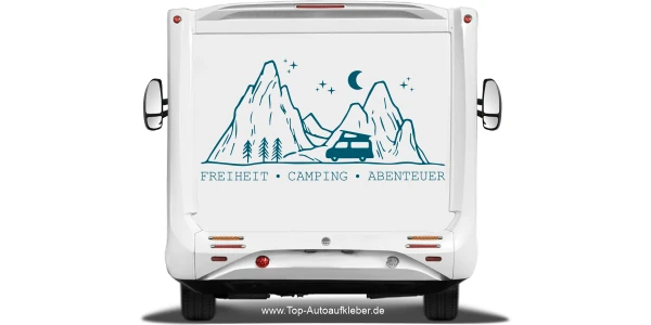 Reiseaufkleber Freiheit Camping Abenteuer
