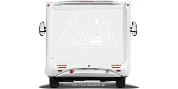 Reiseaufkleber Freiheit Camping Abenteuer