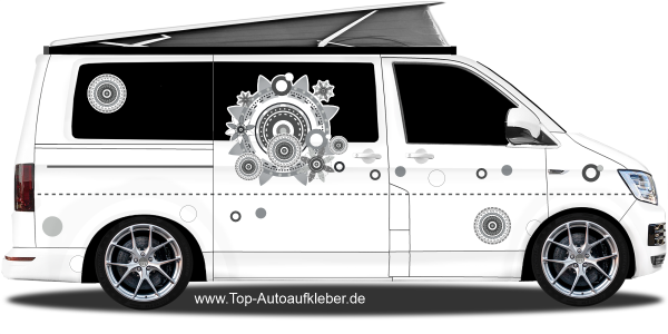 Preview: Reisemobil Aufkleber Kreisdekor | Frei platzierbares Set Preview: Reisemobil Aufkleber Kreisdekor | Frei platzierbares Set