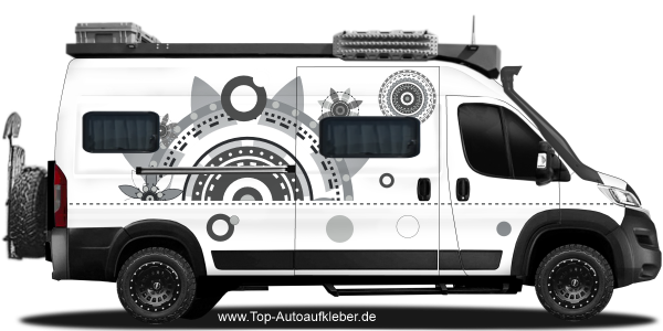 Preview: Reisemobil Aufkleber Kreisdekor | Frei platzierbares Set Preview: Reisemobil Aufkleber Kreisdekor | Frei platzierbares Set