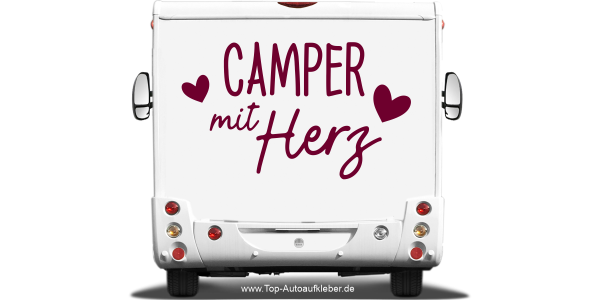 Preview: Reisemobilaufkleber Camper mit Herz Preview: Reisemobilaufkleber Camper mit Herz