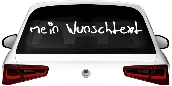 Heckscheibenaufkleber Wunschtext | 12