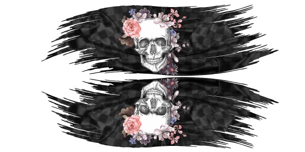 Preview: Schwarze Startflagge Totenkopf | Set für beide Fahrzeugseiten Preview: Schwarze Startflagge Totenkopf | Set für beide Fahrzeugseiten
