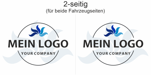 Preview: Seitenaufkleber Mehrfarbiges Firmenlogo | Set für beide Fahrzeugseiten Preview: Seitenaufkleber Mehrfarbiges Firmenlogo | Set für beide Fahrzeugseiten
