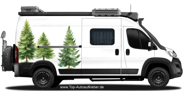 Seitenaufkleber Set Tannen
