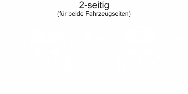 Preview: Seitenaufkeber Totenkopf mit gekreuzten Schwertern Preview: Seitenaufkeber Totenkopf mit gekreuzten Schwertern