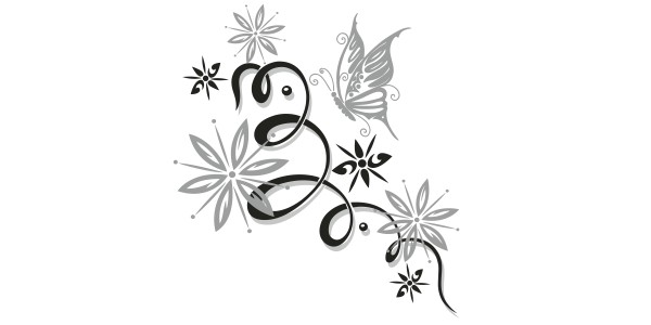 Seitendekor Ornament + Schmetterling | Set für beide Fahrzeugseiten