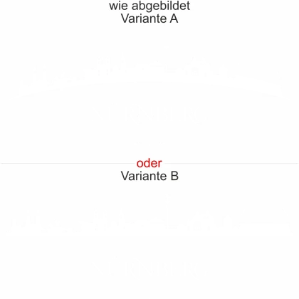 Skyline Nürnberg für Camper - Ansicht Ausrichtung und Farbauswahl