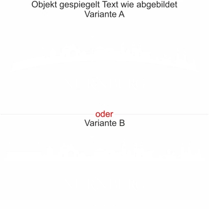 Skyline Nürnberg für Camper - Ansicht Ausrichtung und Farbauswahl