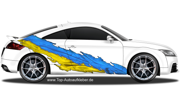 Preview: Sticker Die Flagge der Ukraine | Autoaufkleber Set für beide Fahrzeugseiten Preview: Sticker Die Flagge der Ukraine | Autoaufkleber Set für beide Fahrzeugseiten