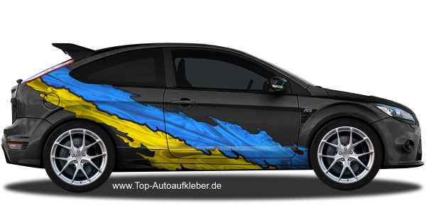 Preview: Sticker Die Flagge der Ukraine | Autoaufkleber Set für beide Fahrzeugseiten Preview: Sticker Die Flagge der Ukraine | Autoaufkleber Set für beide Fahrzeugseiten