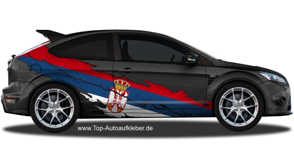Preview: Sticker Die Flagge von Serbien | Autoaufkleber Set für beide Fahrzeugseiten Preview: Sticker Die Flagge von Serbien | Autoaufkleber Set für beide Fahrzeugseiten