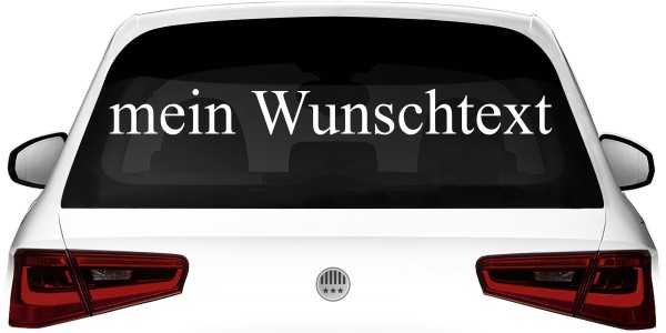 Heckscheibenaufkleber Wunschtext | 20