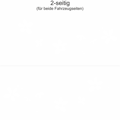 Preview: Autotattoo Blumenranke mit Schmetterlingen | Set für beide Fahrzeugseiten