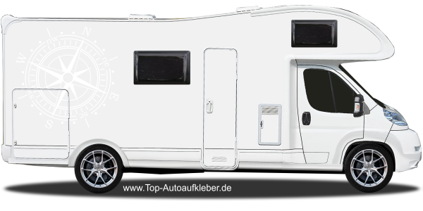 Preview: Windrosendekor für Wohnwagen Preview: Windrosendekor für Wohnwagen