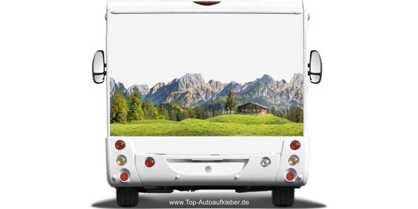 Gebirgslandschaft Wohnmobil Aufkleber Alpenwelt