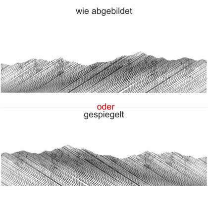 Preview: Wohnmobil Aufkleber Bergwelt Schraffur