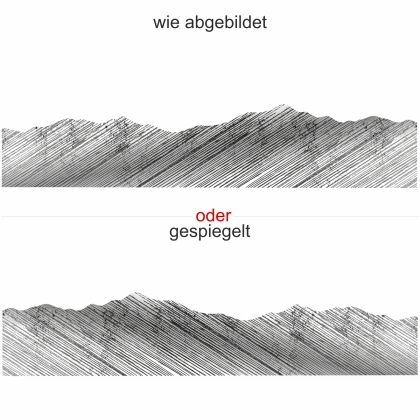 Wohnmobil Aufkleber Bergwelt Schraffur