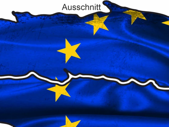 Aufkleber die Flagge Europas - Ansicht Ausschnitt