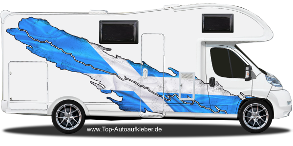 Preview: Wohnmobil Aufkleber Flagge Schottland | Set für beide Fahrzeugseiten