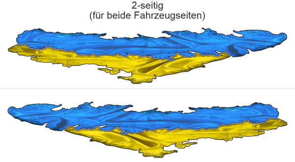 Preview: Wohnmobil Aufkleber Flagge Ukraine | Set für beide Fahrzeugseiten Preview: Wohnmobil Aufkleber Flagge Ukraine | Set für beide Fahrzeugseiten