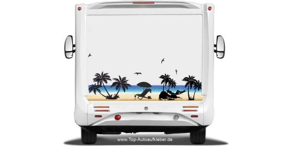 Preview: Wohnmobil Aufkleber Sommerfeeling am Strand Preview: Wohnmobil Aufkleber Sommerfeeling am Strand