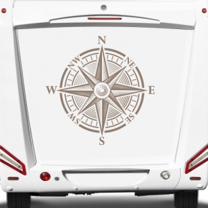 WA101 Clickzilla - Wohnmobil Aufkleber - Wohnwagen - Kompassrose