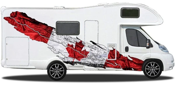 Wohnmobil Flagge Kanada | Set für beide Fahrzeugseiten