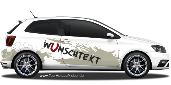 Wohnmobil Polygon Dekor auf hellem PKW
