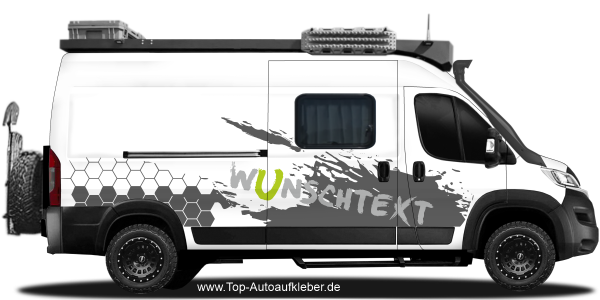 Wohnmobil Polygon Dekor auf Wohnmobil