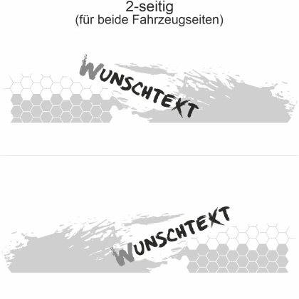 Wohnmobil Polygon Dekor - Ansicht zweiseitig für beide Fahrzeugseiten