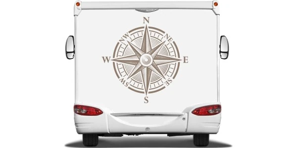 Dekor für Wohnwagen mit Windrose