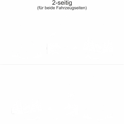 Wohnmobilaufkleber Berge und Meer | Set für beide Fahrzeugseiten
