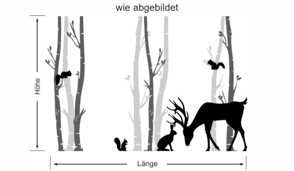 Preview: Wohnmobilaufkleber Birkenwald Preview: Wohnmobilaufkleber Birkenwald