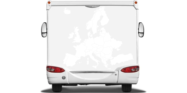 Wohnmobilaufkleber Europa Karte
