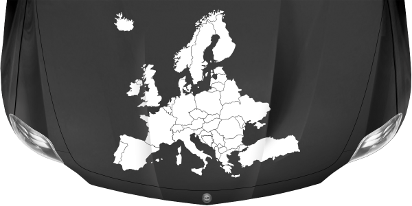 Preview: Wohnmobilaufkleber Europa Karte