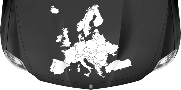 Wohnmobilaufkleber Europa Karte