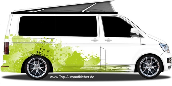 Wohnmobilaufkleber Farbflecken