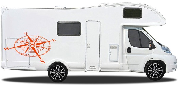 Preview: Aufkleber Wohnwagen Kompassrose Preview: Aufkleber Wohnwagen Kompassrose