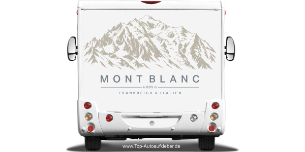 Wohnmobilaufkleber Mont Blanc