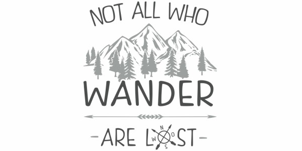 Preview: Wohnwagenaufkleber Not all who wander Preview: Wohnwagenaufkleber Not all who wander