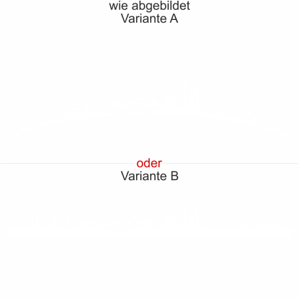 Preview: Wohnmobilaufkleber Skyline Hessen - wie abgebildet - Ansicht Farbauswahl - Varianten A und B