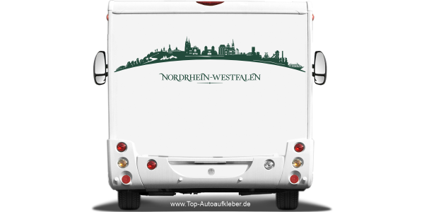 Wohnmobilaufkleber Skyline von Nordrhein-Westfalen