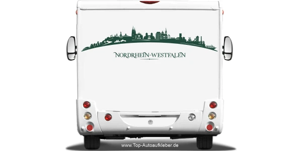 Wohnmobilaufkleber Skyline von Nordrhein-Westfalen