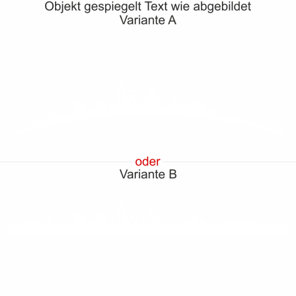 Wohnmobilaufkleber Skyline Ostfriesland - gespiegelt - Text wie abgebildet - Ansicht Farbauswahl - Varianten A und B
