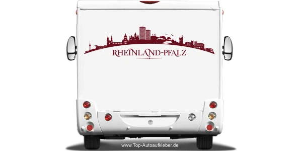 Wohnmobilaufkleber Skyline Rheinland-Pfalz