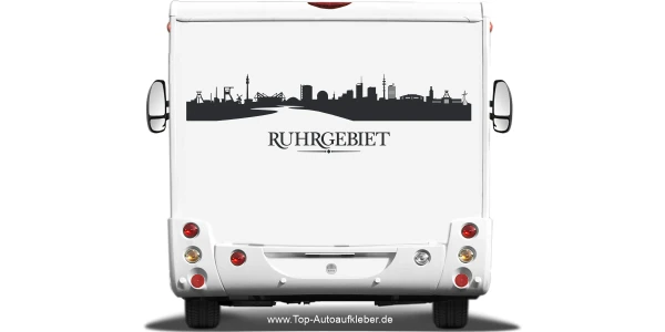 Wohnmobilaufkleber Skyline Ruhrgebiet