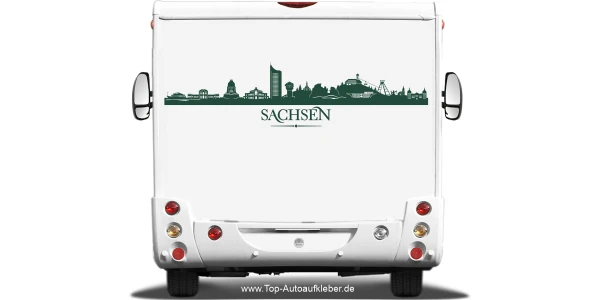 Wohnmobilaufkleber Skyline Sachsen