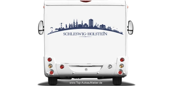 Wohnmobilaufkleber Skyline Schleswig-Holstein