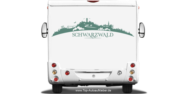 Wohnmobilaufkleber Skyline Schwarzwald